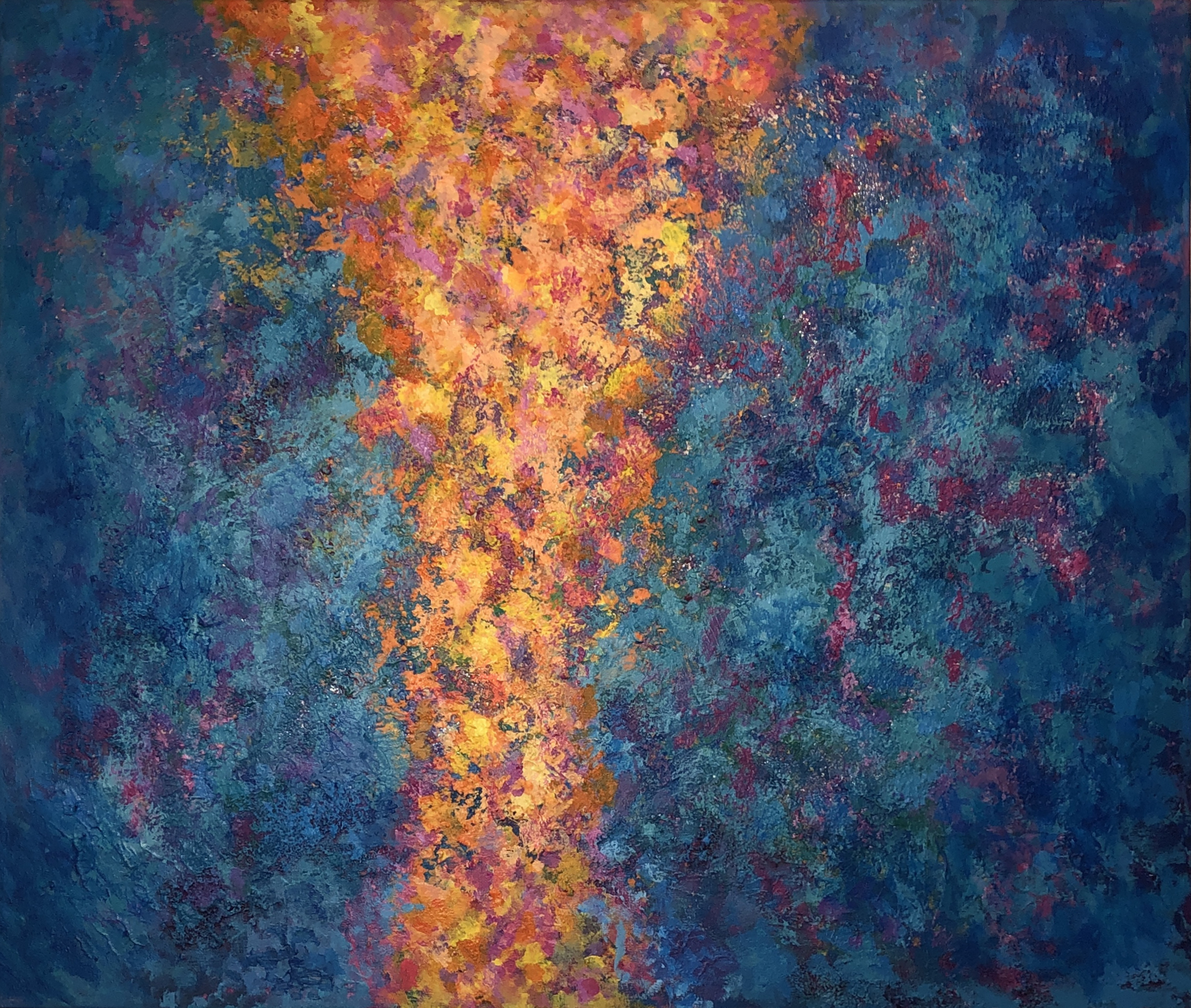 Canal - acrylique technique mixte - 2018 - 60x50cm (collection privée)