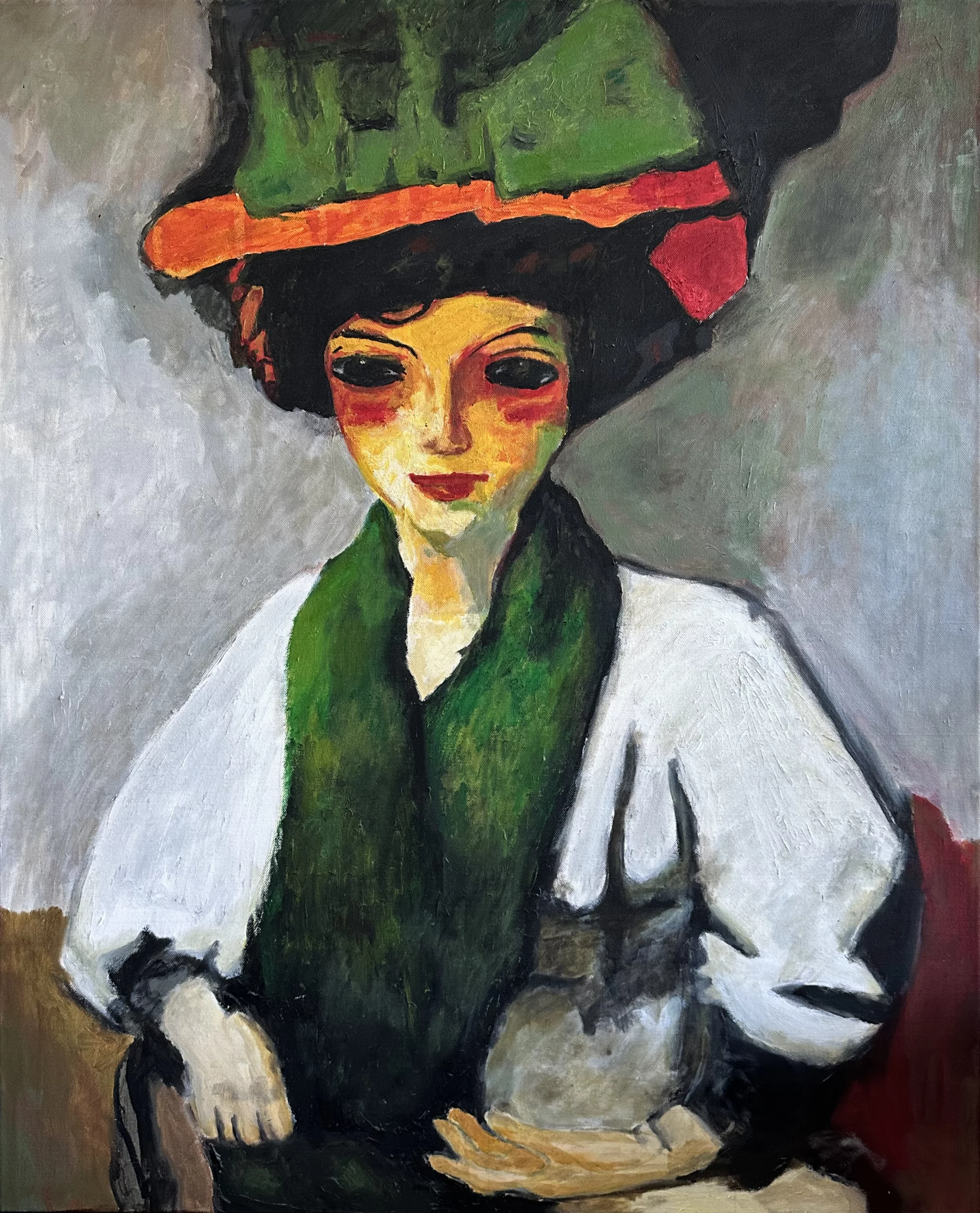 femme-au-chapeau-reproduction-100×80-vendu